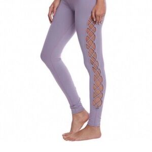 ALO Yoga Lavender Lattice-Side High-Rise Leggings
